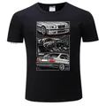 T-shirt girocollo uomo E36 t-shirt illustrazione auto sportiva t-shirt uomo t-shirt magliette per