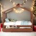 Twin Size Wooden House Daybed with Two Drawers For Kids