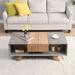 43.31'' Luxury Coffee Table with Drawer, Farmhouse & Industrial Table, Rectangular Table for Living Room