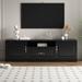 Modern TV Stand for 60+ Inch TV with 1 Shelf, 1 Drawer and 2 Cabinets, TV Console Cabinet for Living Room