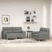 vidaXL Sofa Set Sectional Loveseat with Throw Pillows and Cushions Fabric
