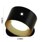 SHENGXINY Wall Lights For Bedroom Clearance Led Wall Sconces Wall Lamps With Battery Operated Wall Mounted Cordless Lights With 3 Color Temperature&3 Brightness 360Â°Magnetic Ball USB Charging Black