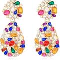 Sparkling Crystal Rhinestone Teardrop Chandelier Earrings for Women - Dazzling Jewelry Collection
