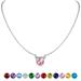Sparkling Cat Necklace with Simulated October Birthstone - Sterling Silver Adjustable Collar Chain Choker Jewelry