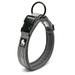 Reflective mesh cloth padded dog collar adjustable nylon outdoor adventure pet collar Grey XXS