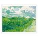 Green Wheat Fields Auvers France - From an Original Color Painting by Vincent Van Gogh c.1890 - Fine Art Matte Paper Print (Unframed) 11x14in