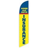 Home and Auto Insurance (Yellow) Advertising Feather Flag 12ft -- Replacement Flag Only (without Poleset)