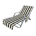 Stripe Beach Lounge Chair Towel Beach Chair Cover Towel with Top Pocket 29.5*78.7 Inches