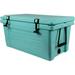 50 Quart Rotomolded Cooler - 62 Can Ice Chest With Built In Handles Heavy Duty Rubber Latches And Convenient Quick Drain Plug