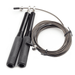 Freestyle Jump Rope for HIIT Speed and Tricks (Long Aluminum Handles - Adjustable Cable) black