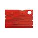 14-In-1 Card Tool Survival Card With Led Light Pocket Tool Kit For Men Dad Gifts (Red)