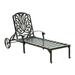 Homestock Baroque Bonanza Charcoal Aluminum Outdoor Chaise Lounge