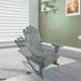 Reclining Wooden Outdoor Rocking Adirondack chair walnut