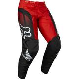 Fox Racing Mens Black Red 180 Honda Pants Heat Resistant TruMotion Stretch MotoX - 34 28153-017-34