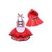 Youweixiong Newborn Infant Baby Girls Halter Tutu Romper Dress Cloak Little Riding Hood Outfits Party Costume