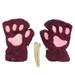 Fluffy Cat Paw Claw Gloves Soft Plush Fingerless Touchscreen Fuzzy Fleece Gloves Winter Warm Half Finger Mittens for Women Girl