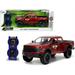 2011 Ford F-150 SVT Raptor Pickup Truck Candy Red Metallic Mickey Thompson Tires & Wheels with Extra Wheels Just Trucks Series 1/24 Diecast Model Car by Jada