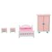 Wooden Toddler Toys Baby Accessories for Dolls Mini Furniture Playset Bedside Table House