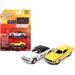 1969 Chevrolet Camaro SS Yellow and 1967 Chevrolet Camaro SS White Baldwin Motion Performance Set of 2 pieces 1/64 Diecast Model Cars by Johnny Li