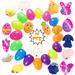 Autrucker Easter Eggs Toy Easter Basket Stuffers Easter Egg Fillers Mini Squishies Party Favors for Kids Animal Squishy Easter Egg Hunt Party Supplies Easter Gift Treats Bunny