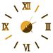 Large 3D DIY Wall Clock Roman Numerals Clock Frameless Surface Wall Sticker Home Decor for Living Room Bedroom