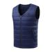 Floleo Heated Vest Fashion Women Sleeveless V-neck Casual Outwear Tops T-Shirt Button Coat Blouse