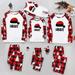 Penkiiy Family Christmas Pjs Matching Sets Parent-child Warm Christmas Set Printed Home Wear Pajamas Two-piece Kid Set White Christmas Pajamas 4-5 Years