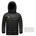 Lindreshi Winter Jackets for Girls Kids Boys Girls Fashion USB Intelligent Constant Temperature Heating Windproof Padded Jacket Hooded Coat