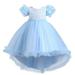 Children Baby Kids Spring Summer Girls Party Dress For Girls Colorful Train Kids Gown Girl Tulle Dresses Birthday Party Princess Baby Girl Clothes Outfits Set Toddler Kid Baby Rompers Fashion design