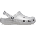 Crocs Silver Glitter Toddler Classic Glitter Clog Shoes