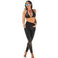 Plus Size Women's Liquid Motion Spliced Legging by Swimsuits For All in Black (Size 12)