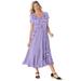 Plus Size Women's Rose Garden Maxi Dress by Woman Within in Soft Iris Pretty Rose (Size 30 W)