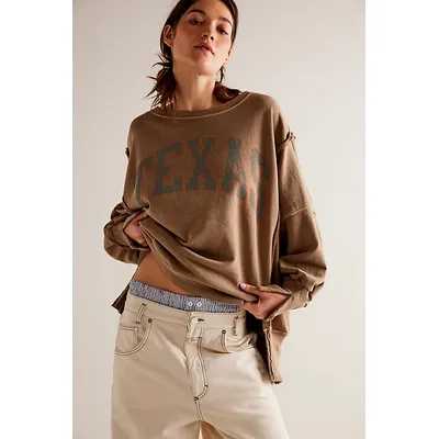 We The Free Graphic Camden Pullover at Free People in Texas, Size: Small
