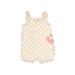 Carter's Short Sleeve Outfit: Ivory Checkered/Gingham Tops - Size 9 Month