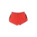 Nike Athletic Shorts: Red Color Block Activewear - Women's Size Medium