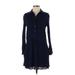 Gap Casual Dress - Shirtdress: Blue Dresses - Women's Size Small