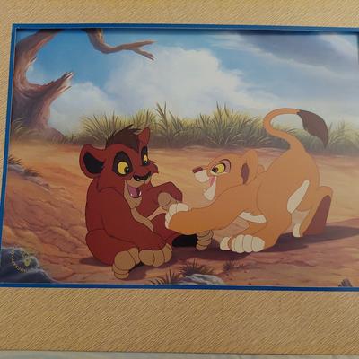 Disney Art | Disney Store Lion King Ii Simbas Pride Commemorative Litho Simba Kiara Vtg 11x14 | Color: Tan | Size: 11x14