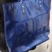 J. Crew Bags | J. Crew Blue Patent Leather Tote. 20 Inch Handles | Color: Blue | Size: Os