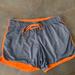 Nike Shorts | Nike Shorts Womens Large Gray Orange Line Athletic Running Dri-Fit Drawstrings | Color: Gray/Orange | Size: L