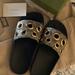 Gucci Shoes | New With Box Gucci Slides | Color: Black/Tan | Size: 6