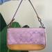 Coach Bags | Coach Y2k Lavender Demi Leather / Signature C Canvas Shoulder Baguette Bag. 6094 | Color: Pink/Tan | Size: Os