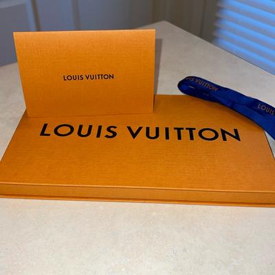 Louis Vuitton Bags | Lv Louis Vuitton, Gift Box, Orange, Tan With Blue Embossed Lv Ribbon | Color: Blue/Orange/Tan | Size: Os