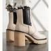 Free People Shoes | Free People James Essential Chelsea Platform Boots Bone Sz 40/10 | Color: Black/Cream | Size: 10