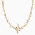 Madewell Jewelry | Madewell Gold Tone Brushed Wheat Chain Toggle Necklace | Color: Gold | Size: 17”