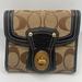 Coach Bags | Authentic Coach Trifold Brown Jacquard Wallet | Color: Black/Brown | Size: See Measurements In Description