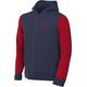 Nike Jungen Top PSG B NSW Ft Club Fz, Midnight Navy/University Red, DV6167-410, XS