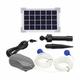 AEO Solar Powered Air Pump Kit, two airing stones, 3LPM Air Pump & 2.5W Solar Panel for Fish Pond, Aquaculture, Hydroponics, Bubbleponics