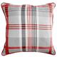 Tartan Check Plaid Design, Tartan Cushion Covers, Cotton Tartan Scottish Checked Pack of 4 Filled Edge Cushion , Striped Decorative Pillowcase For Home Sofa Bedroom Living (24x24, Red)
