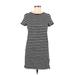 Banana Republic Casual Dress - Shift: Black Stripes Dresses - Women's Size Small