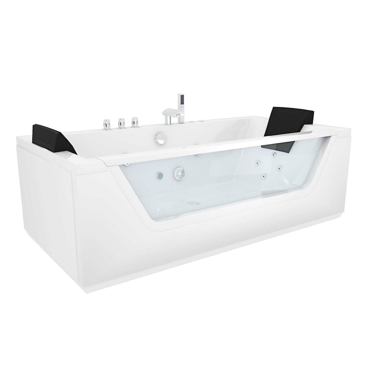 Whirlpool mit Reinigungsfunktion Pool Badewanne Wanne AcquaVapore W83-TH-C-SC 180x90 aktive Schlauch-Reinigung +70.-€ Image
